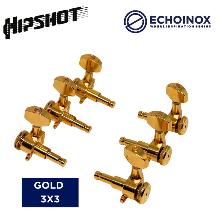 Hipshot Guitar Locking Tuners 3x3 Headstocks Echoinox