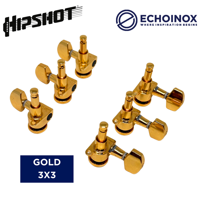 Hipshot Guitar Locking Tuners 3x3 Headstocks Echoinox