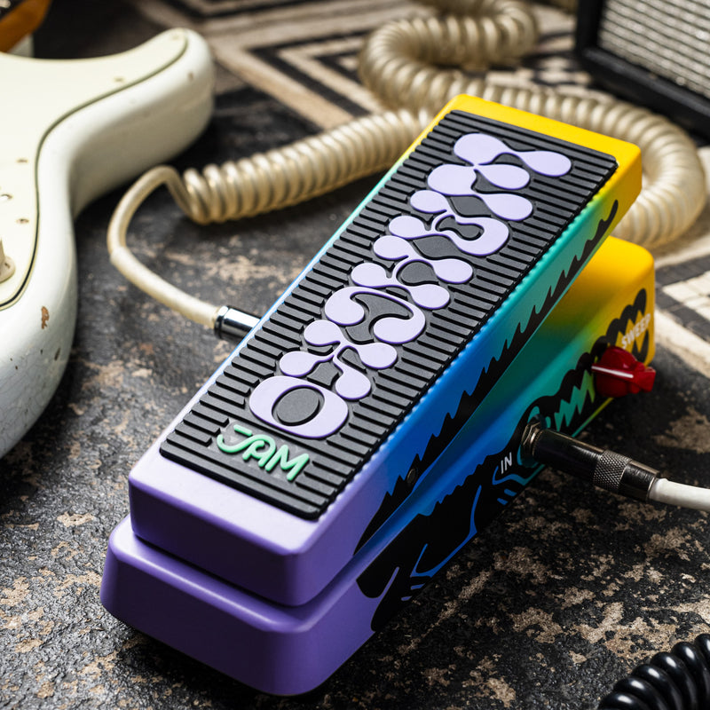 JAM Pedals Wahcko MK 2 wah pedal in a studio setting with a guitar