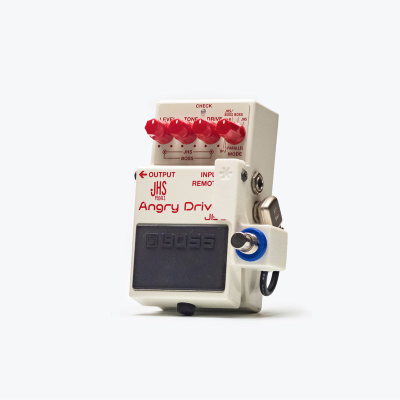Cltchworks BS-1L latching footswitch mounted on a BOSS pedal | Echoinox Singapore