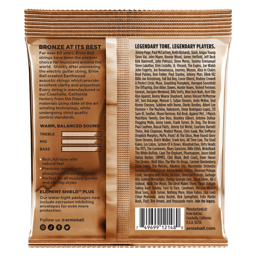 Ernie Ball Earthwood Light Phosphor Bronze 11-52 back | Echoinox Singapore