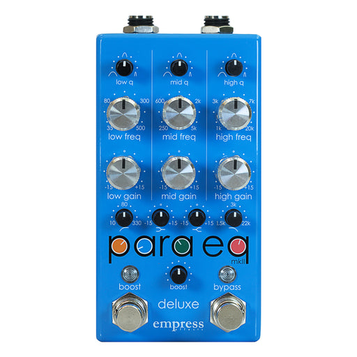 Empress Effects ParaEq MK II Deluxe parametric EQ pedal, top view