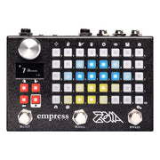 Empress Effects ZOIA modular synthesizer pedal, top view of the button grid