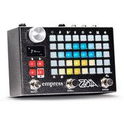 Empress Effects ZOIA at 45 degrees showing the OLED screen