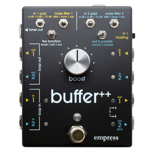 Empress Effects Buffer++ utility buffer and routing pedal, top view