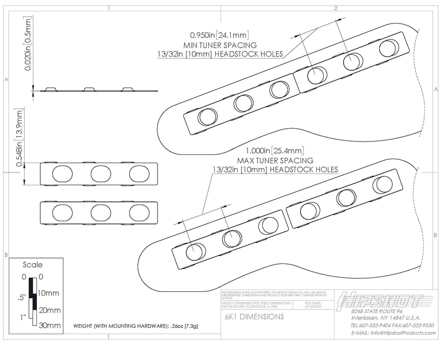 Echoinox Hipshots Guitar Tuning Pegs Tuners