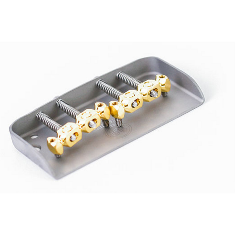 Mastery Bridge - M6 Fit Tele 4 Screws, Hardtail, Brass