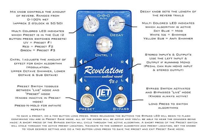 jet pedals revelation Jet Pedals Revelation Reverb V2.0 (OLD) — Echoinox